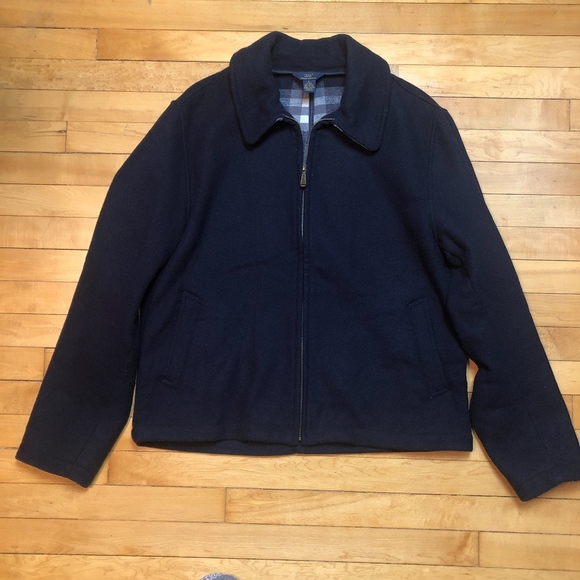 Brooks Brothers Other - Brooks Brothers "346" Navy Wool Zip Front Jacket